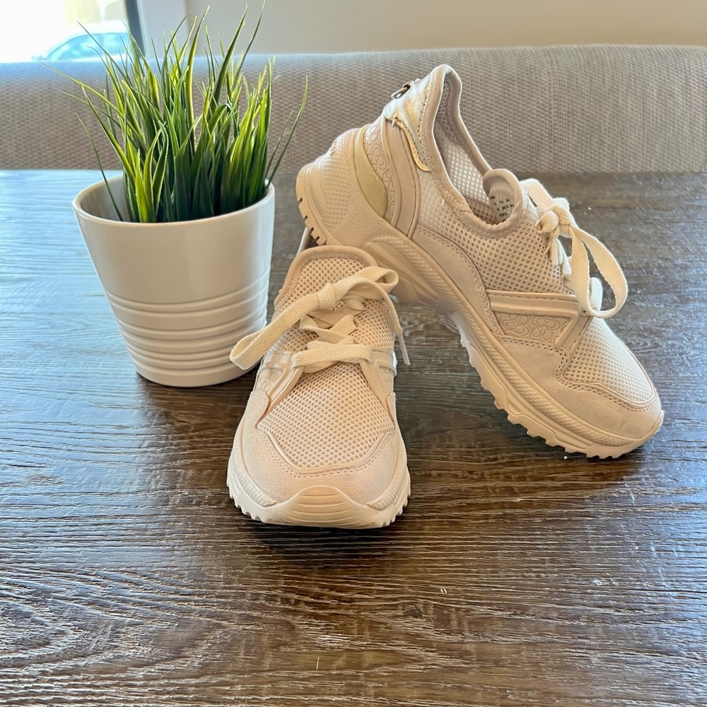 Coach fashion sneakers. Size 6. Pearl white.
